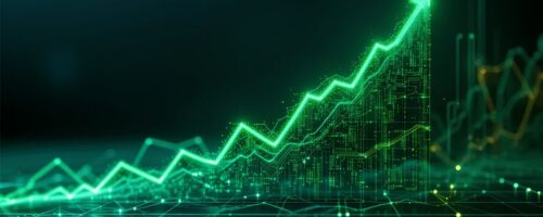 Rising Green Stock Market Chart_ Upward Trend 📈💹 Financial Growth